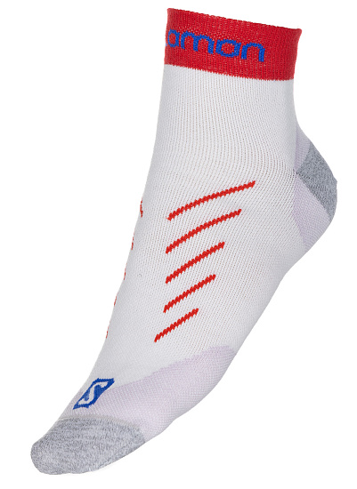 Носки Salomon Pulse Ankle Wh/Poppy Red/Amparo Bl - Фото 1 большая