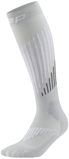 Носки женские CEP C225W Core Run Merino Tall Compression Grey/White - Фото 2 большая