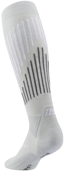 Носки женские CEP C225W Core Run Merino Tall Compression Grey/White - Фото 3 большая