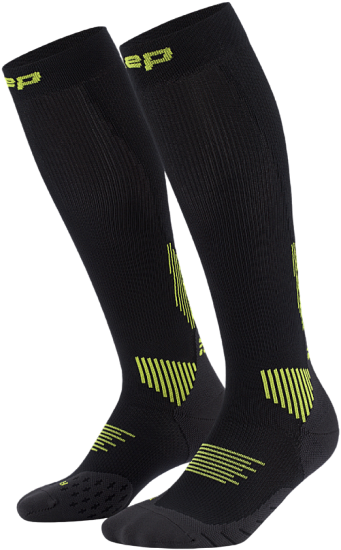 Носки мужские CEP C125M Core Run Tall 5.0 Black/Lime - Фото 3 большая