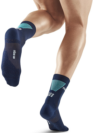 Носки мужские CEP C2UUM Ultralight Compression Mid Cut Blue/Light Blue - Фото 4 большая