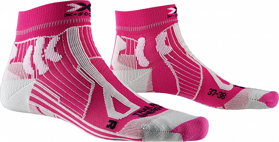 Носки женские X-Socks Trail Run Energy Flamingo Pink/Pearl Grey - Фото 1 большая