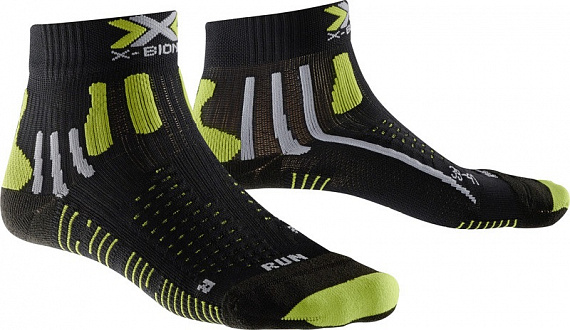 Носки мужские X-Socks Effektor Running Black/Acid Green - Фото 1 большая