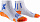 Носки X-Socks Run Expert Ankle White/Orange/Twyce Blue - Фото 1 малая