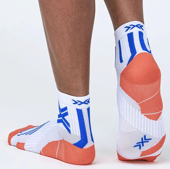 Носки X-Socks Run Expert Ankle White/Orange/Twyce Blue - Фото 4 большая