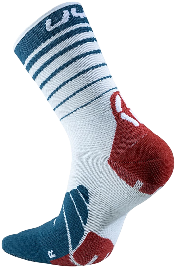 Носки мужские UYN Runner'S Five White/Blue Poseidon/Red - Фото 3 большая