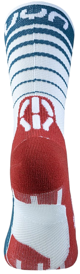 Носки мужские UYN Runner'S Five White/Blue Poseidon/Red - Фото 4 большая