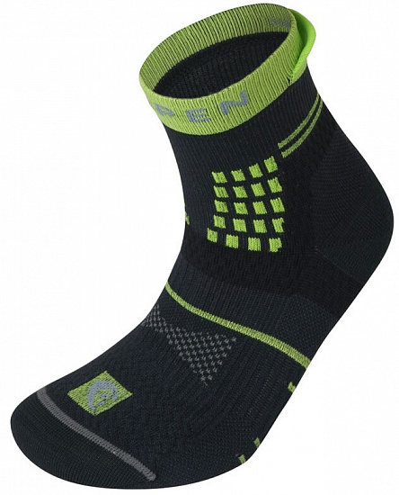 Носки женские Lorpen Trail Running Eco X3TWC Anthracite/Green - Фото 1 большая