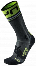 Носки мужские UYN Runner'S One Mid Grey Melange/Lime Green