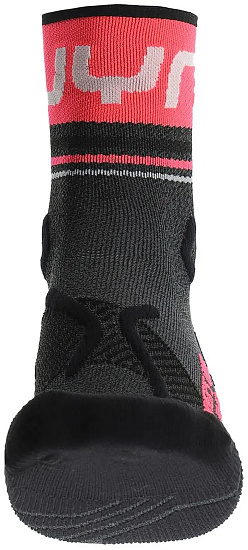 Носки женские UYN Runner'S One Short Grey Melange/Pink - Фото 2 большая
