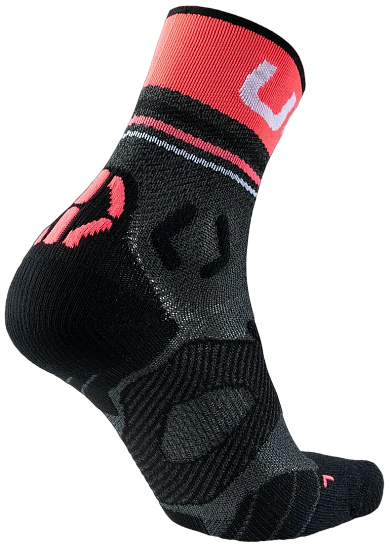 Носки женские UYN Runner'S One Short Grey Melange/Pink - Фото 3 большая