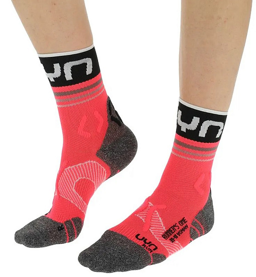 Носки женские UYN Runner'S One Short Pink/Black - Фото 3 большая