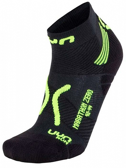 Носки мужские UYN Run Marathon Zero Black/Yellow Fluo - Фото 1 большая
