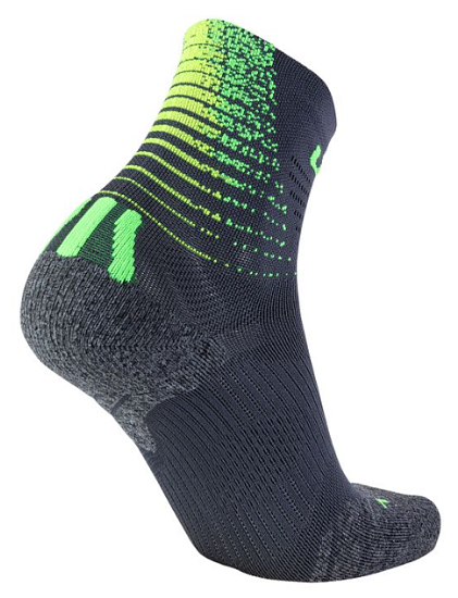 Носки мужские UYN Run Fit Anthracite/Green Lime - Фото 2 большая