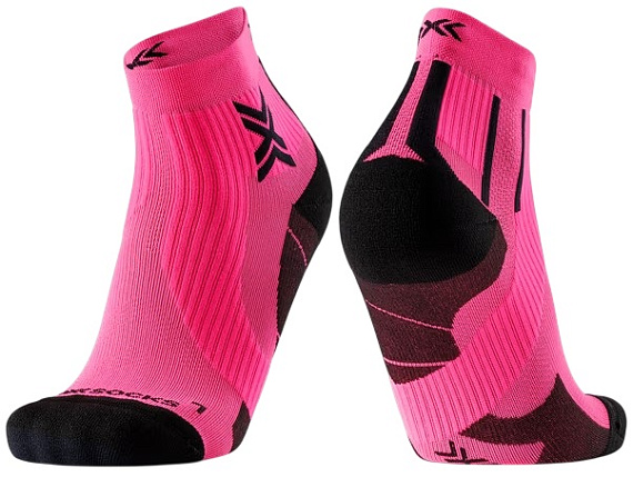 Носки мужские X-Socks Run Perform Ankle Fluo Pink/X Black - Фото 1 большая