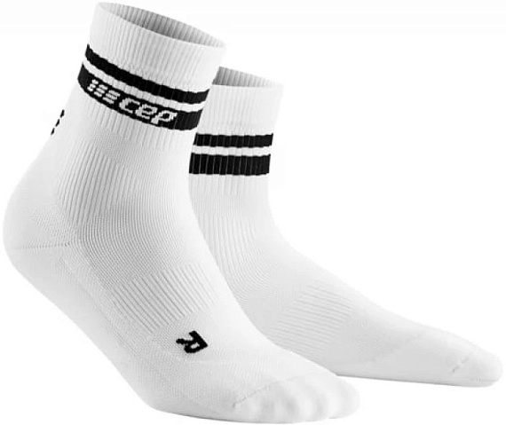 Носки мужские CEP C103HM Classic 80’s Compression Mid Cut White/Black - Фото 1 большая