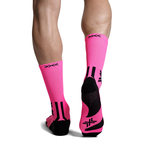Носки X-Socks Run Discover Crew Fluo Pink/X Black - Фото 3 большая