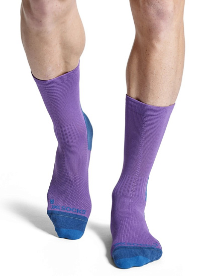 Носки X-Socks Run Discover Crew Neobergine/X Black - Фото 2 большая