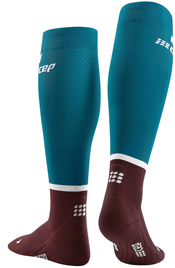 Носки женские CEP C124W The Run Compression Tall Petrol/Dark Red - Фото 2 большая