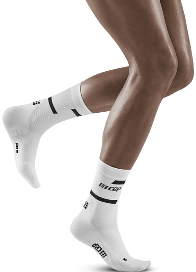 Носки женские CEP C104W The Run Compression Mid Cut V4 White - Фото 3 большая