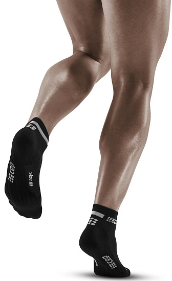 Носки мужские CEP C094M The Run Compression Low Cut V4 Black - Фото 4 большая