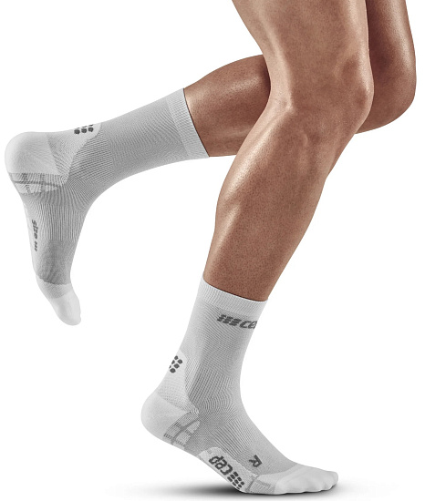 Носки мужские CEP C2UUM Core Run Ultralight Mid Cut Carbon White - Фото 3 большая