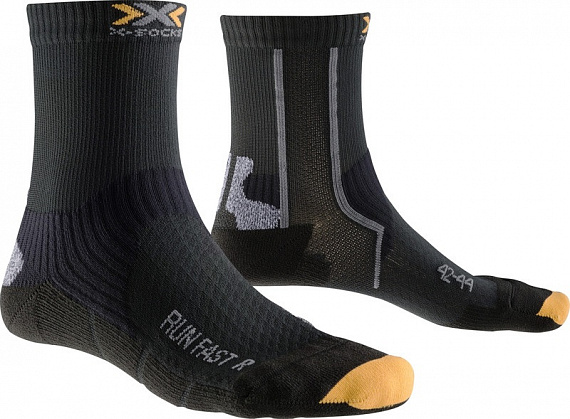 Носки мужские X-Socks Run Fast Black - Фото 1 большая