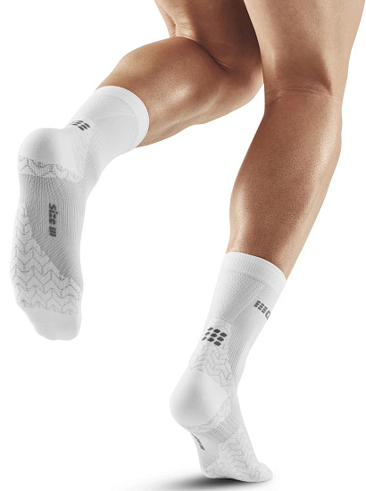Носки мужские CEP C2UUM Ultralight Mid Cut White - Фото 4 большая
