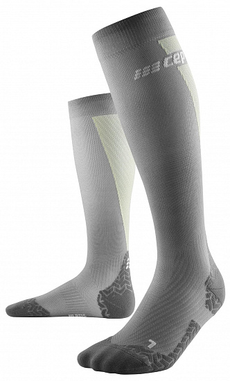 Носки мужские CEP C1UUM Ultralight Compression Tall Grey/Lime - Фото 1 большая