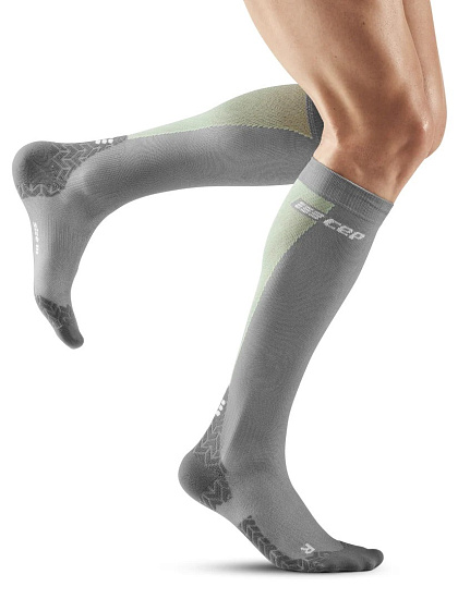 Носки мужские CEP C1UUM Ultralight Compression Tall Grey/Lime - Фото 3 большая