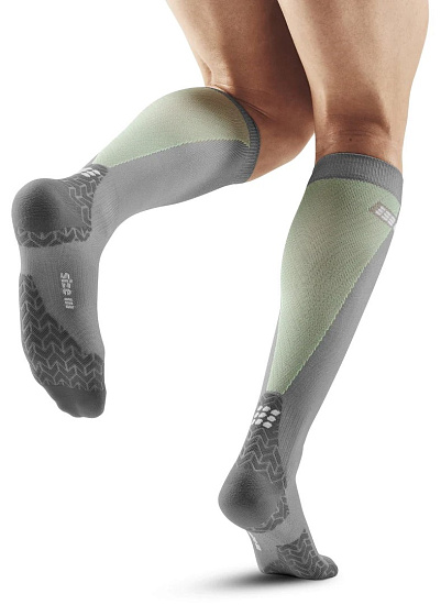 Носки мужские CEP C1UUM Ultralight Compression Tall Grey/Lime - Фото 4 большая