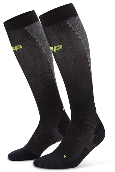 Носки женские CEP C1UUW Run Ultralight Compression Tall 4.0 Black/Grey - Фото 3 большая