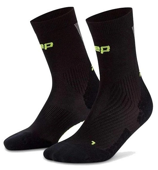Носки мужские CEP C2UUM Run Ultralight Mid Cut 4.0 Black/Grey - Фото 3 большая