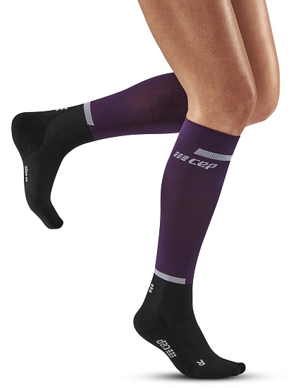 Носки женские CEP C124W The Run Compression Tall Violet/Black - Фото 3 большая