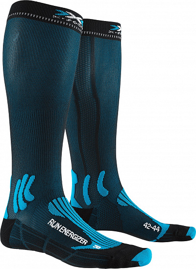 Носки X-Socks Run Energizer Teal Blue/Opal Black - Фото 1 большая