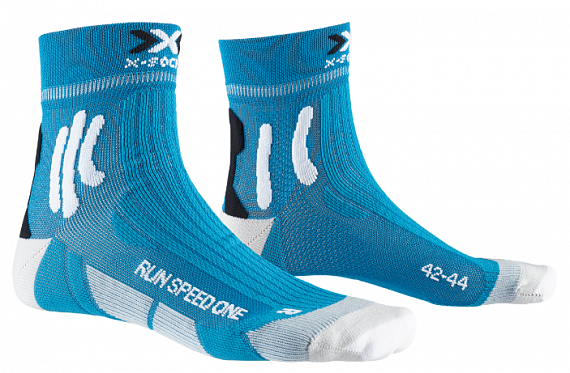 Носки X-Socks Run Speed One Teal Blue/Arctic White - Фото 1 большая