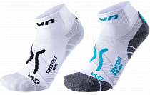 Носки женские UYN Run Super Fast 2Prs White/Black-White/Turquoise