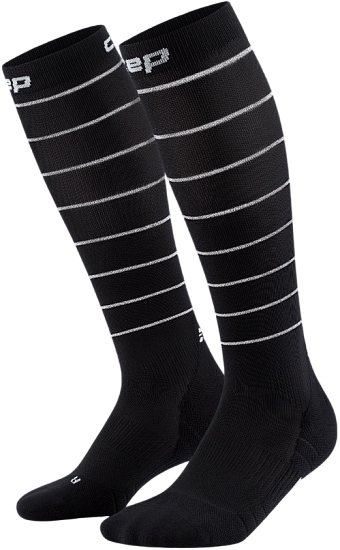 Носки женские CEP C125RW Pro Run Reflective Tall 2.0 Black - Фото 3 большая