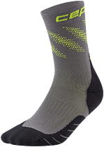 Носки женские CEP C10YW Core Run Edt. Elliptic Mid Cut Dark Grey/Lime