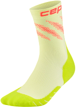 Носки женские CEP C10YW Core Run Edt. Elliptic Mid Cut Lime/Neon Coral