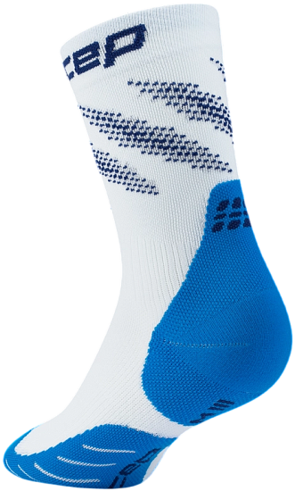 Носки женские CEP C10YW Core Run Edt. Elliptic Mid Cut Light Blue/Blue - Фото 2 большая