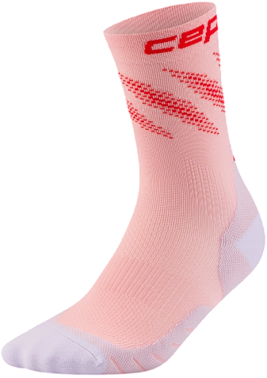 Носки женские CEP C10YW Core Run Edt. Elliptic Mid Cut Pink/Red - Фото 1 большая