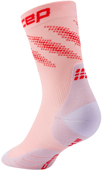 Носки женские CEP C10YW Core Run Edt. Elliptic Mid Cut Pink/Red - Фото 2 большая