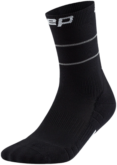Носки женские CEP C105RW Pro Run Reflective Mid Cut 2.0 Black - Фото 1 большая