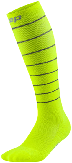 Носки мужские CEP C125RM Pro Run Reflective Tall 2.0 Neon Yellow - Фото 1 большая