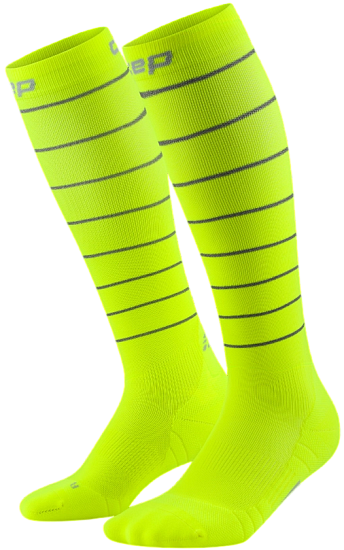 Носки мужские CEP C125RM Pro Run Reflective Tall 2.0 Neon Yellow - Фото 3 большая
