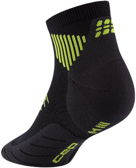 Носки мужские CEP C095M Core Run Low Cut 5.0 Black/Lime - Фото 2 большая