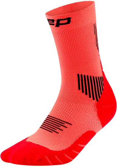 Носки мужские CEP C105M Core Run Mid Cut 5.0 Neon Coral - Фото 1 большая