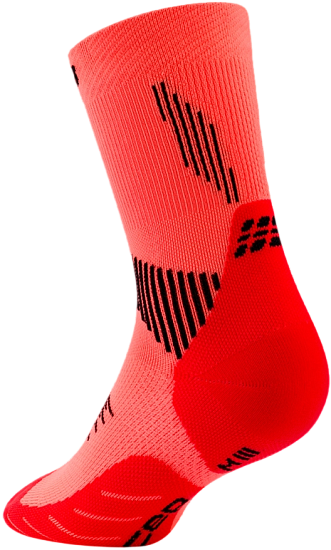 Носки мужские CEP C105M Core Run Mid Cut 5.0 Neon Coral - Фото 2 большая