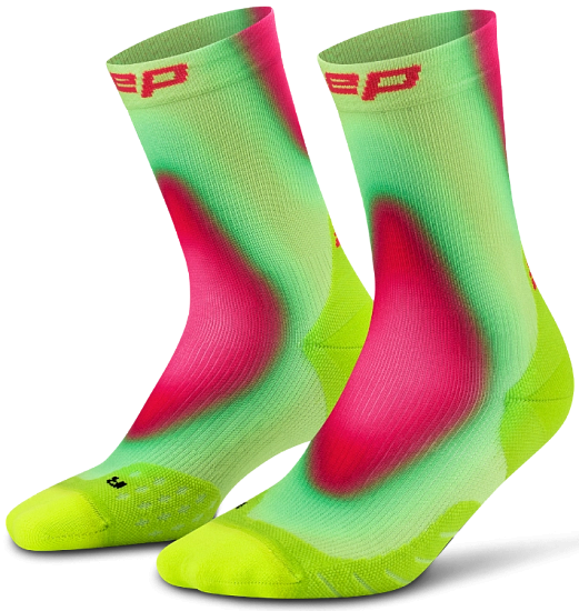 Носки мужские CEP C10EM G4 Gradient Лайм/Розовый - Фото 3 большая